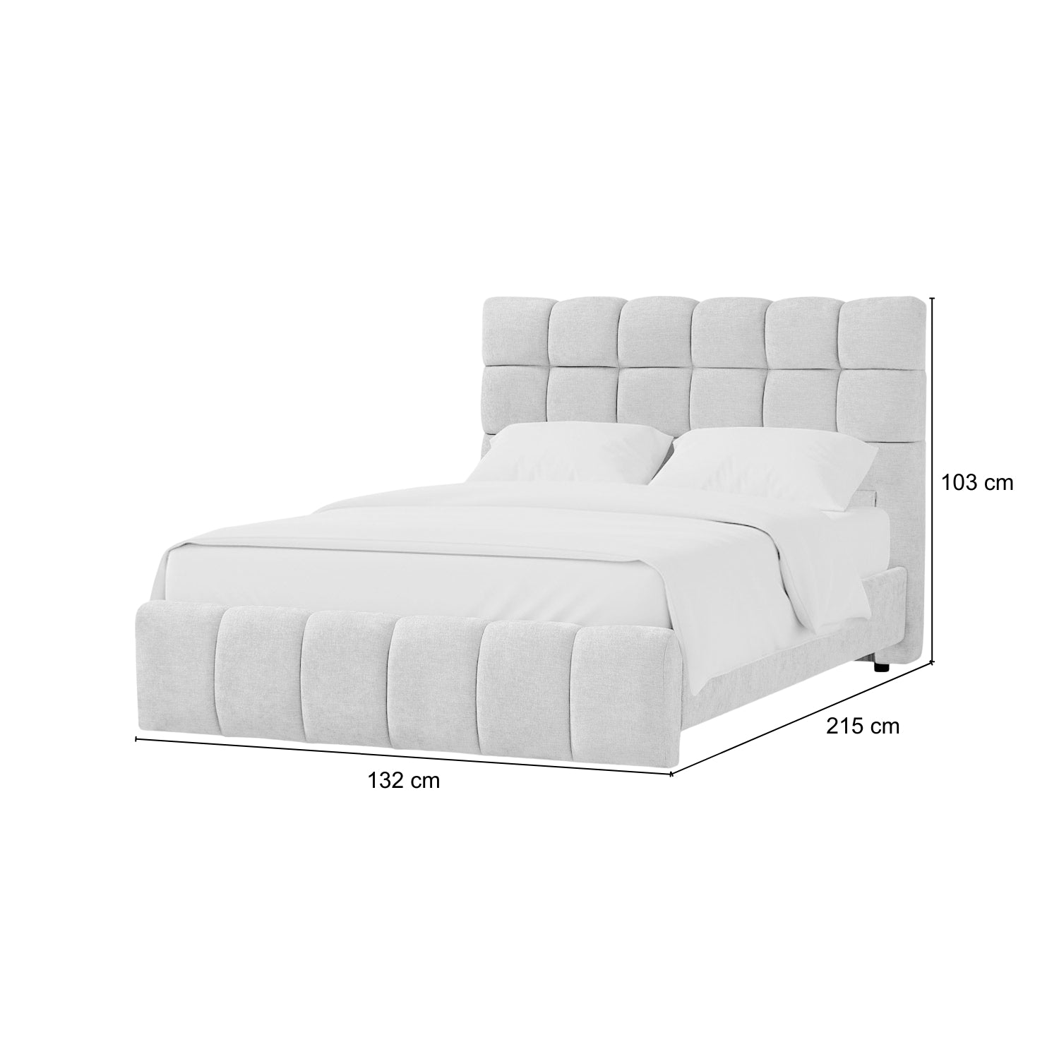 Cama Semi Doble Oklam Microfibra Touch Almendra