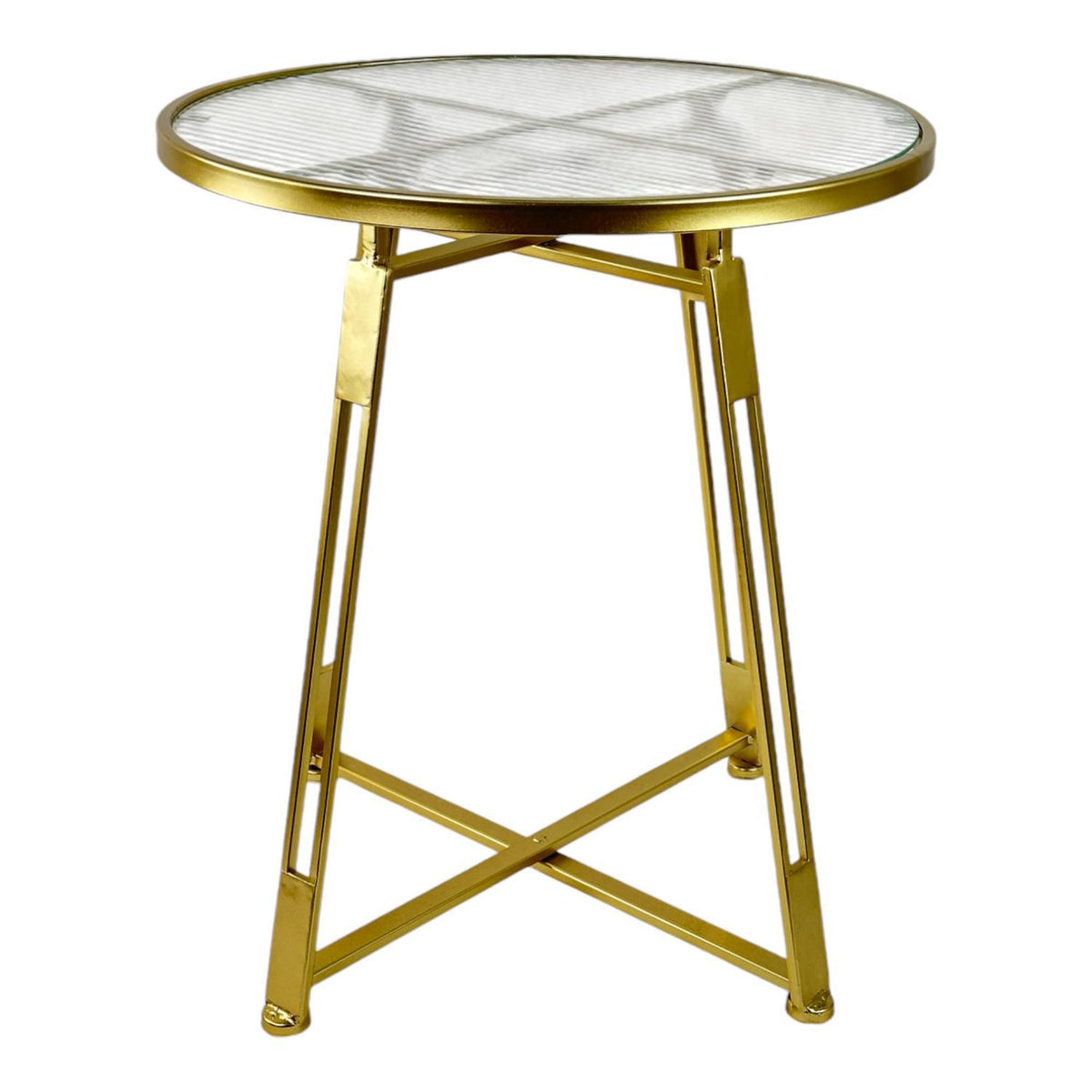 Mesa Auxiliar Fiori 56X50 Dorado F251