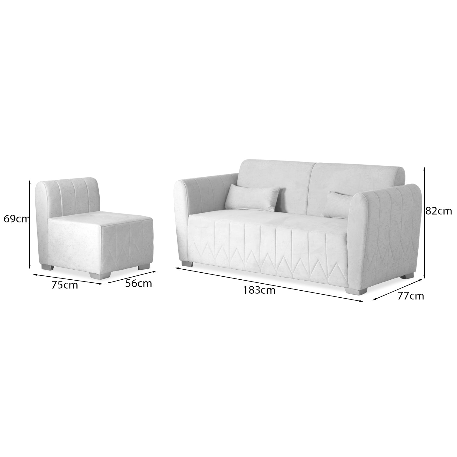 Sala Rinconera Noah Estocolmo Blanco, Champaña