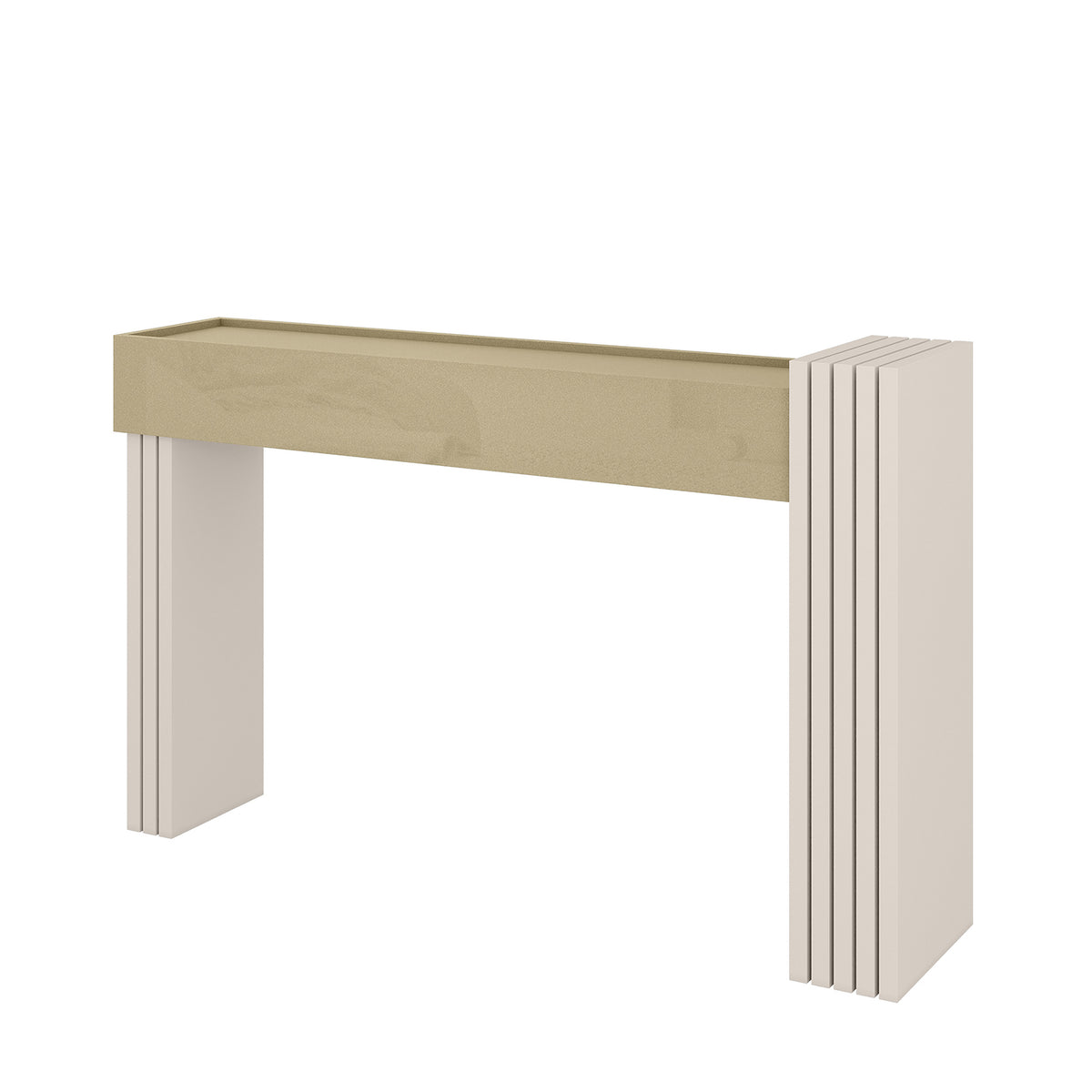 Consola Vero Off White, Champaña 129X79X30