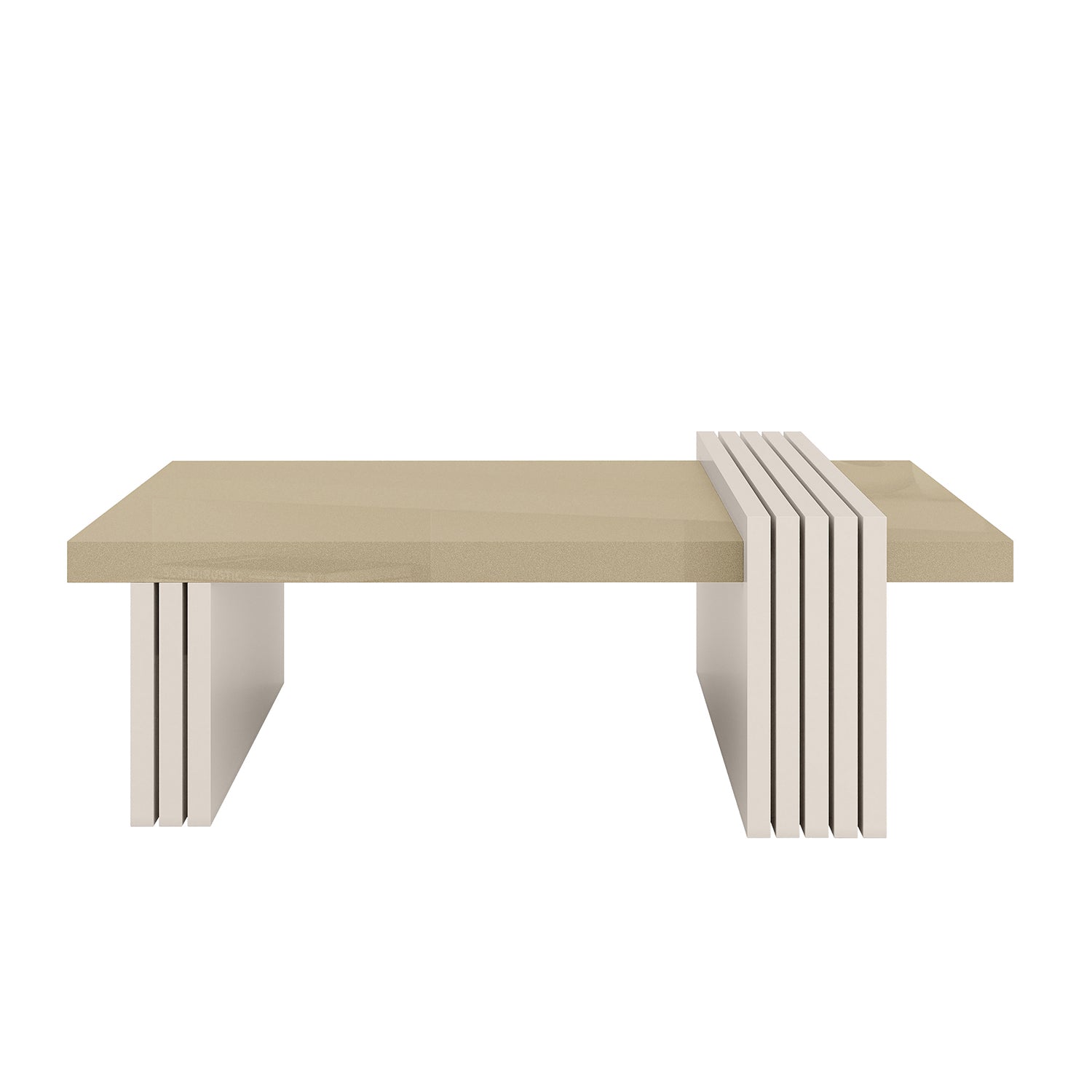Mesa De Centro Vero Off White, Champaña 107X33X60