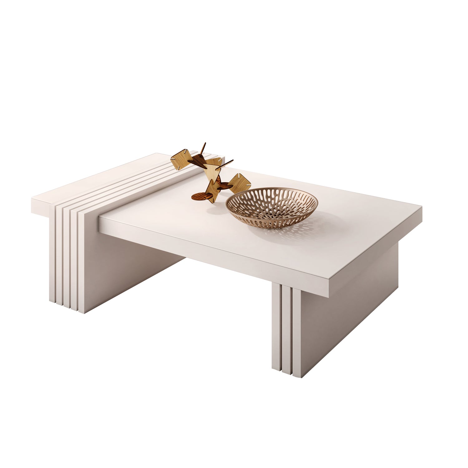 Mesa De Centro Vero Off White 107X33X60