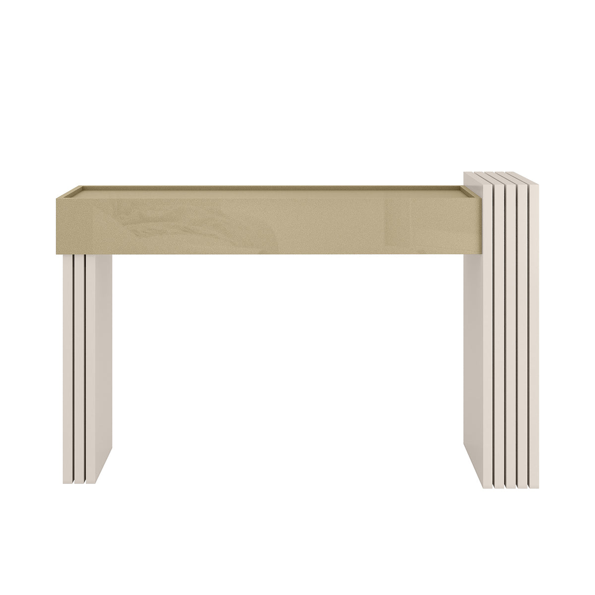 Consola Vero Off White, Champaña 129X79X30