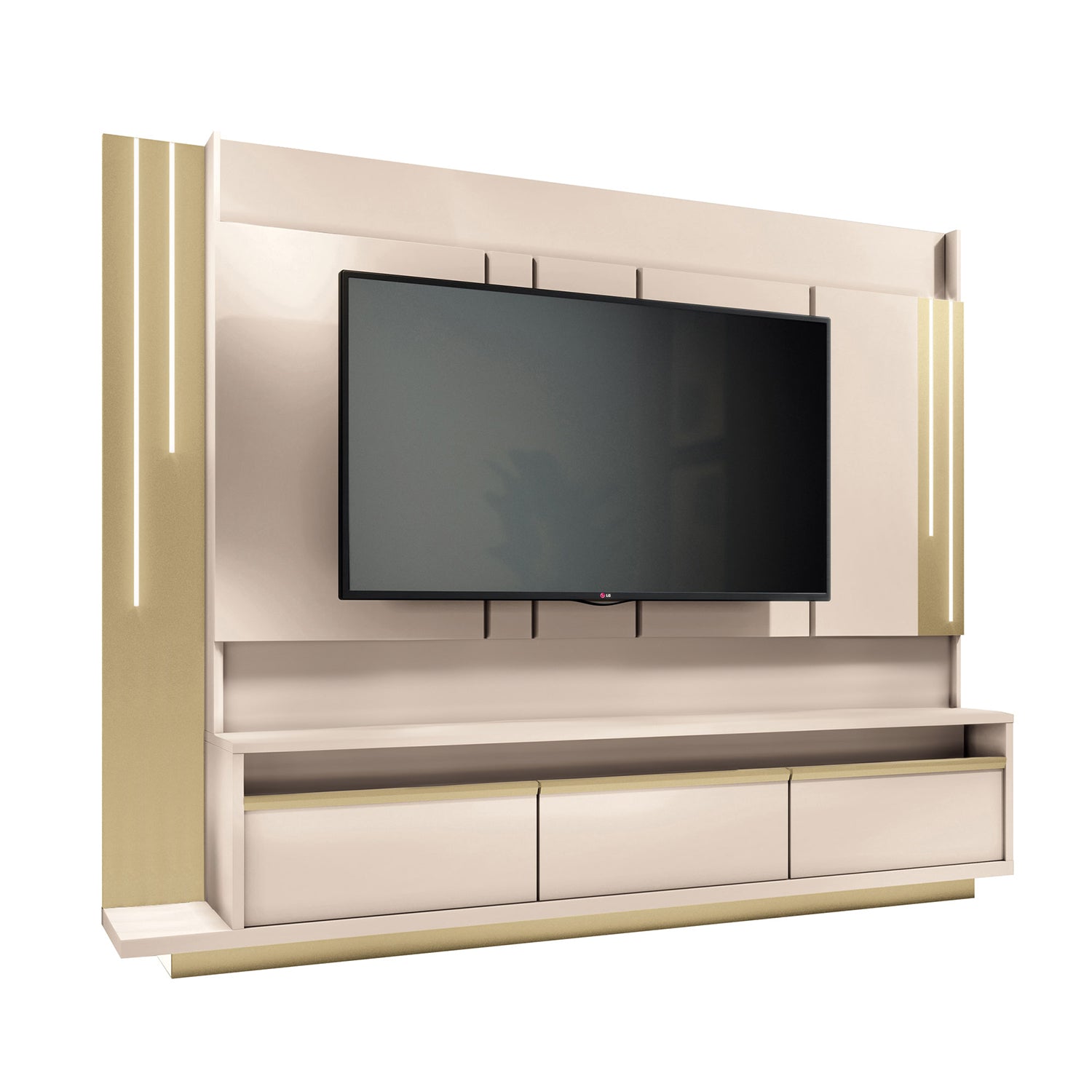 Centro De Entretenimiento Smart Off White, Champaña 240X192