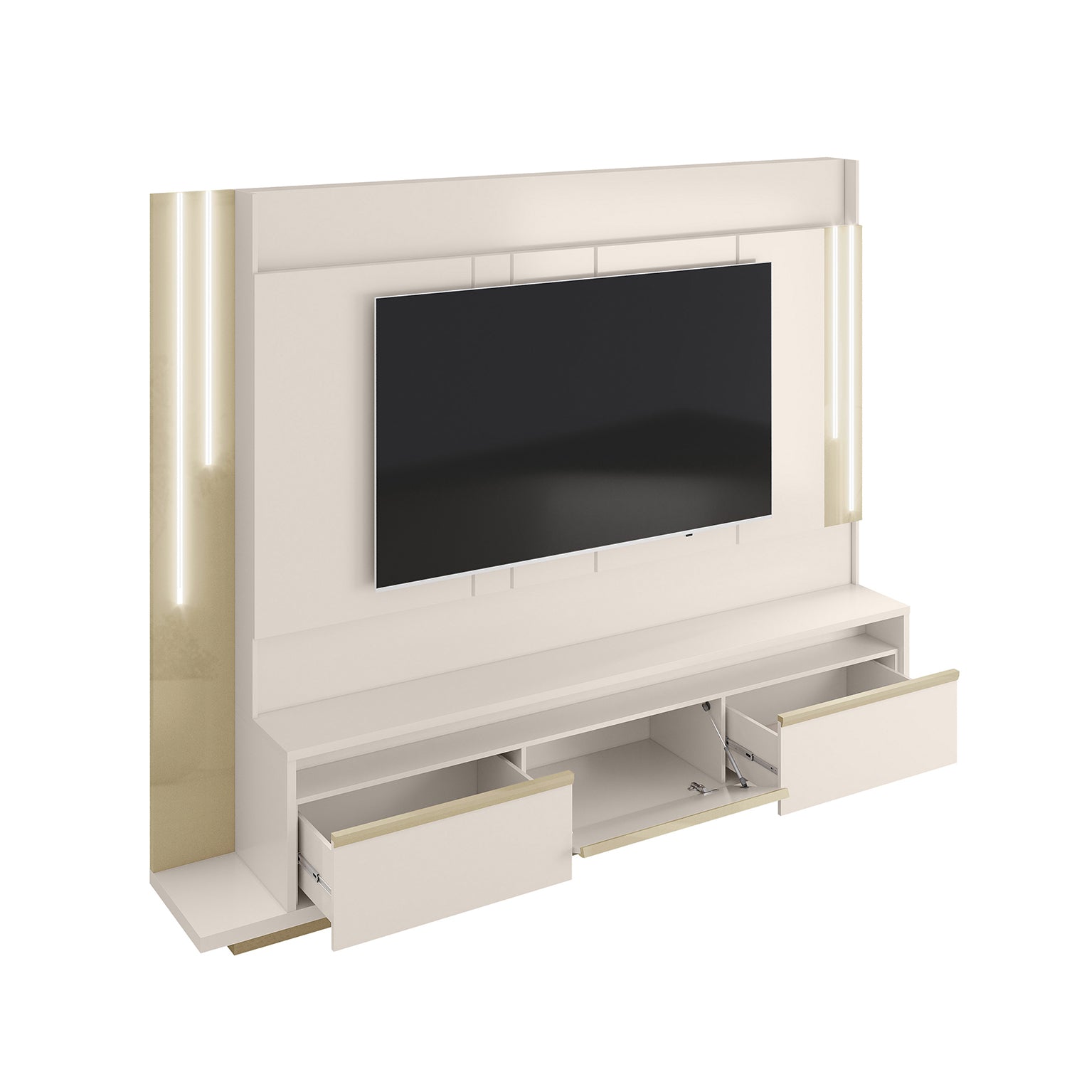 Centro De Entretenimiento Smart Off White, Champaña 240X192