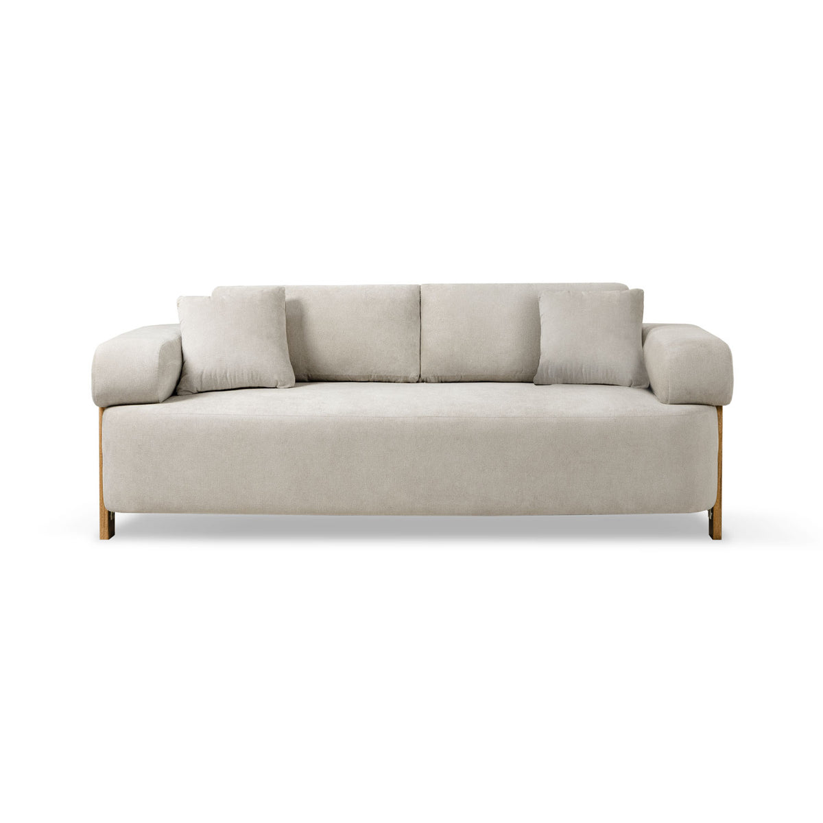 Sofá 3 Puestos Sabina Microfibra Impetu Beige, Natural