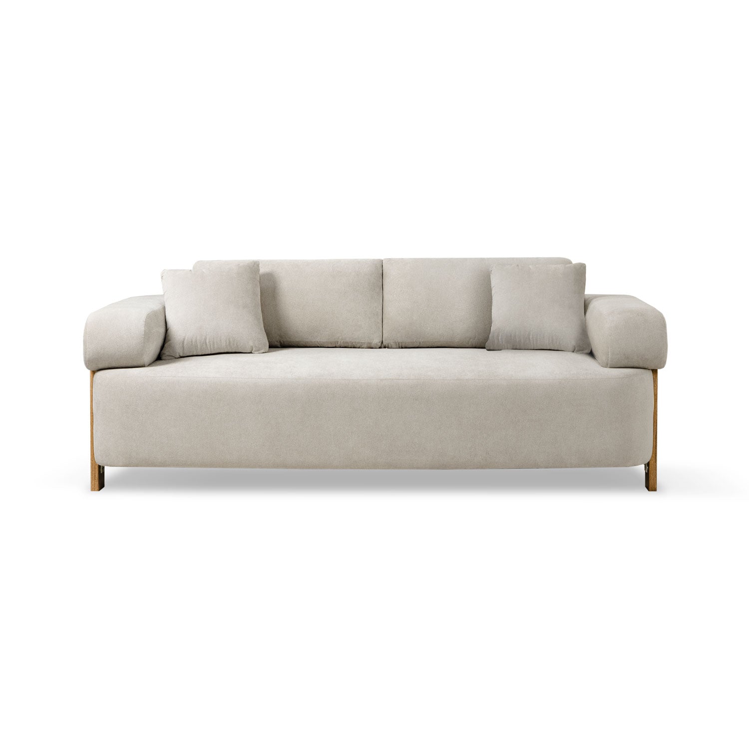 Sofá 3 Puestos Sabina Microfibra Impetu Beige, Natural