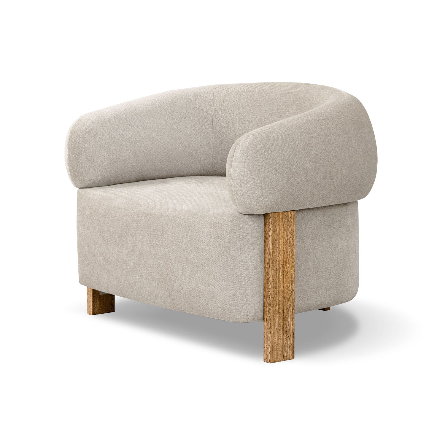 Poltrona Sabina Microfibra Impetu Beige, Natural
