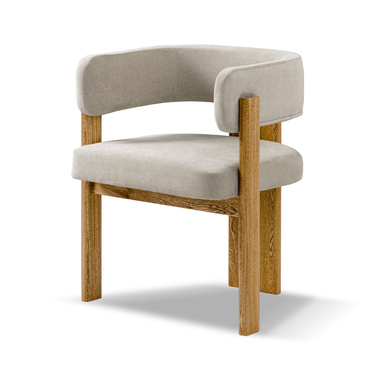 Comedor 6 Puestos Sabina Microfibra Impetu Beige, Natural