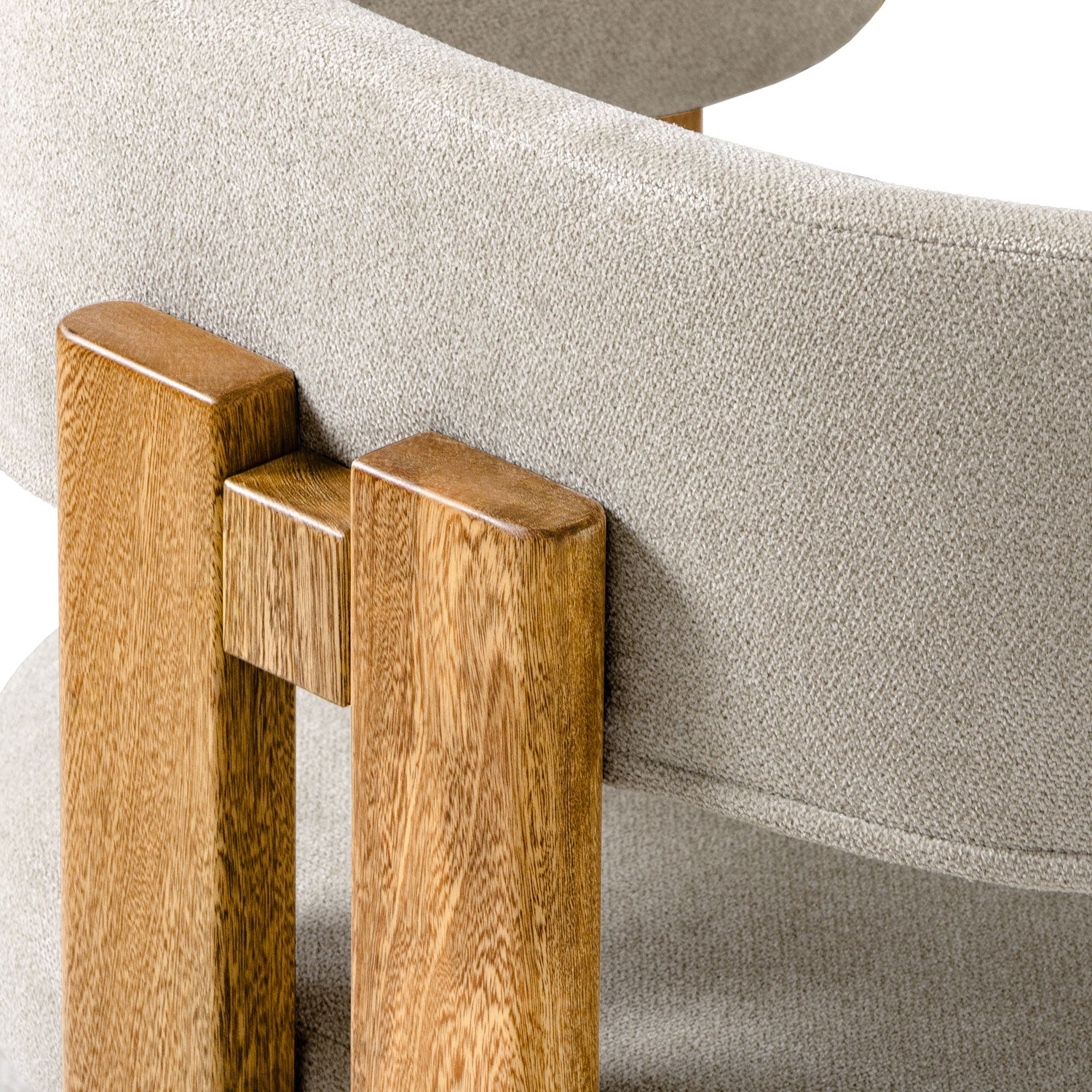 Comedor 6 Puestos Sabina Microfibra Impetu Beige, Natural