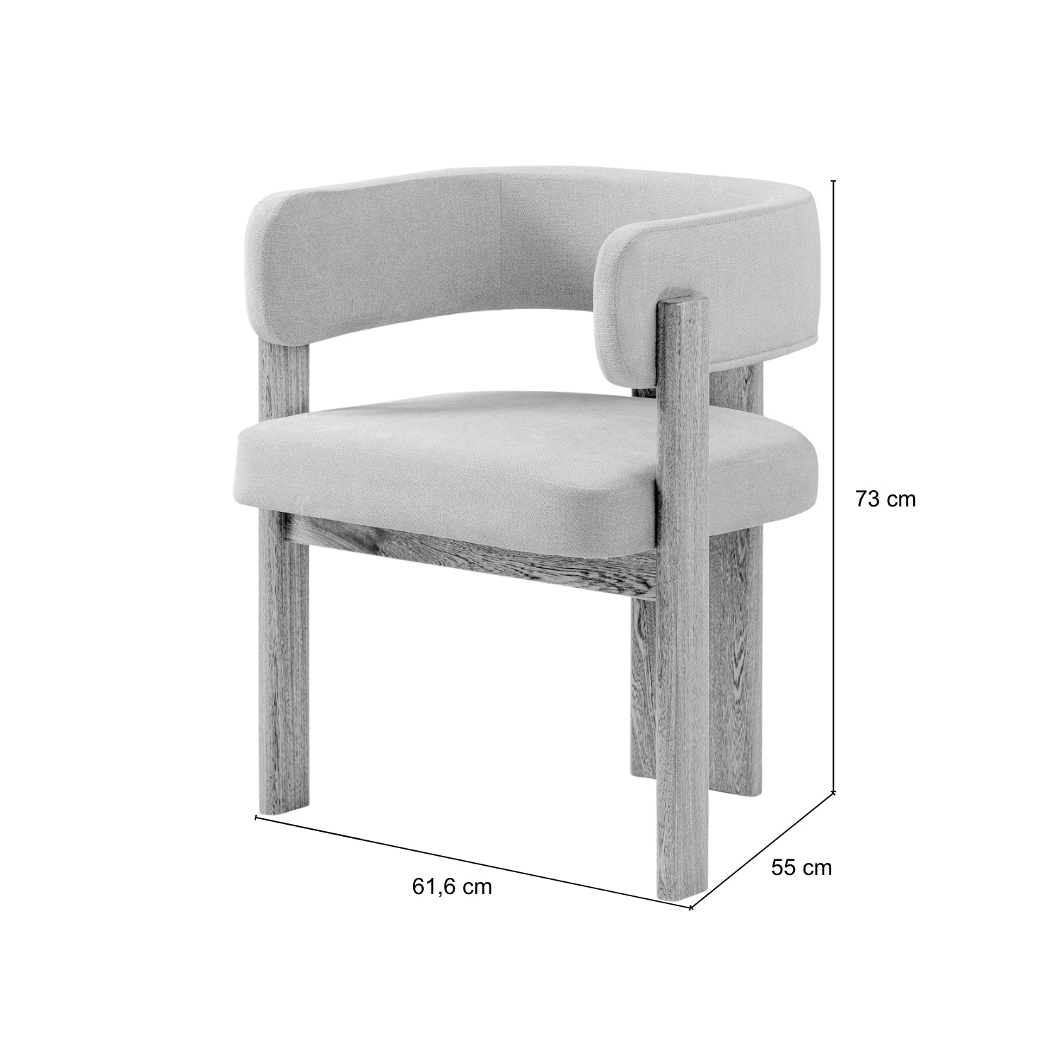 Silla Comedor Sabina Microfibra Impetu Beige, Natural