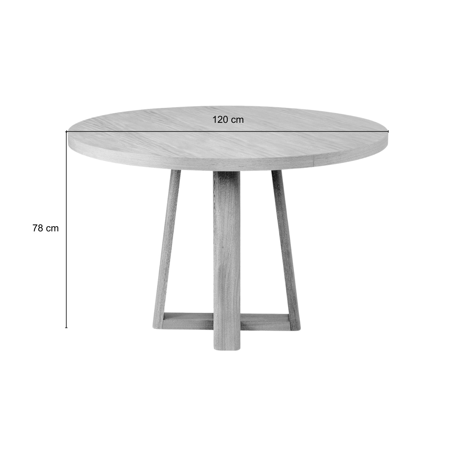 Mesa Comedor 4 Puestos Sabina Circular, Natural