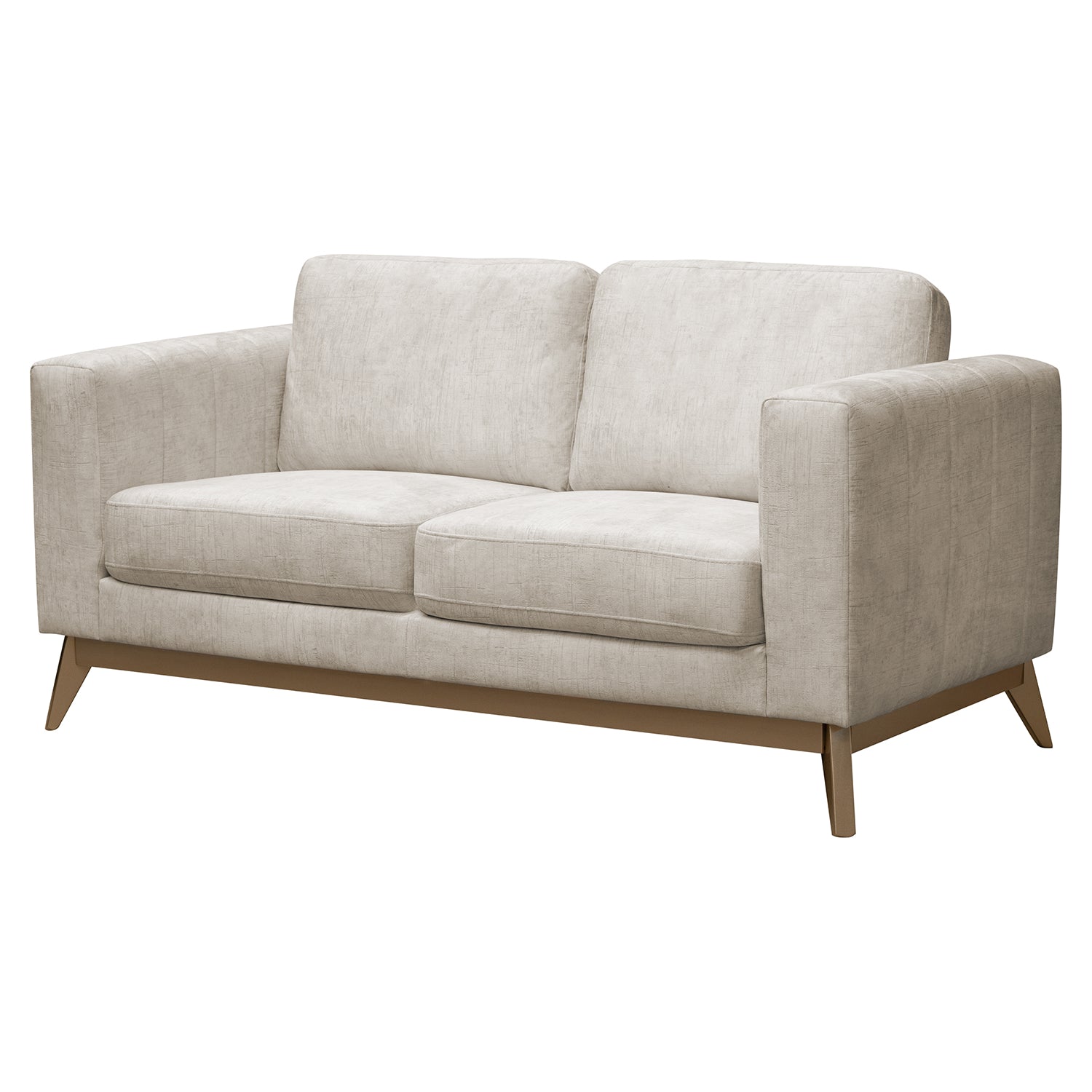 Sofa 3 Puestos Line Velvet Estocolmo Blanco, Champaña