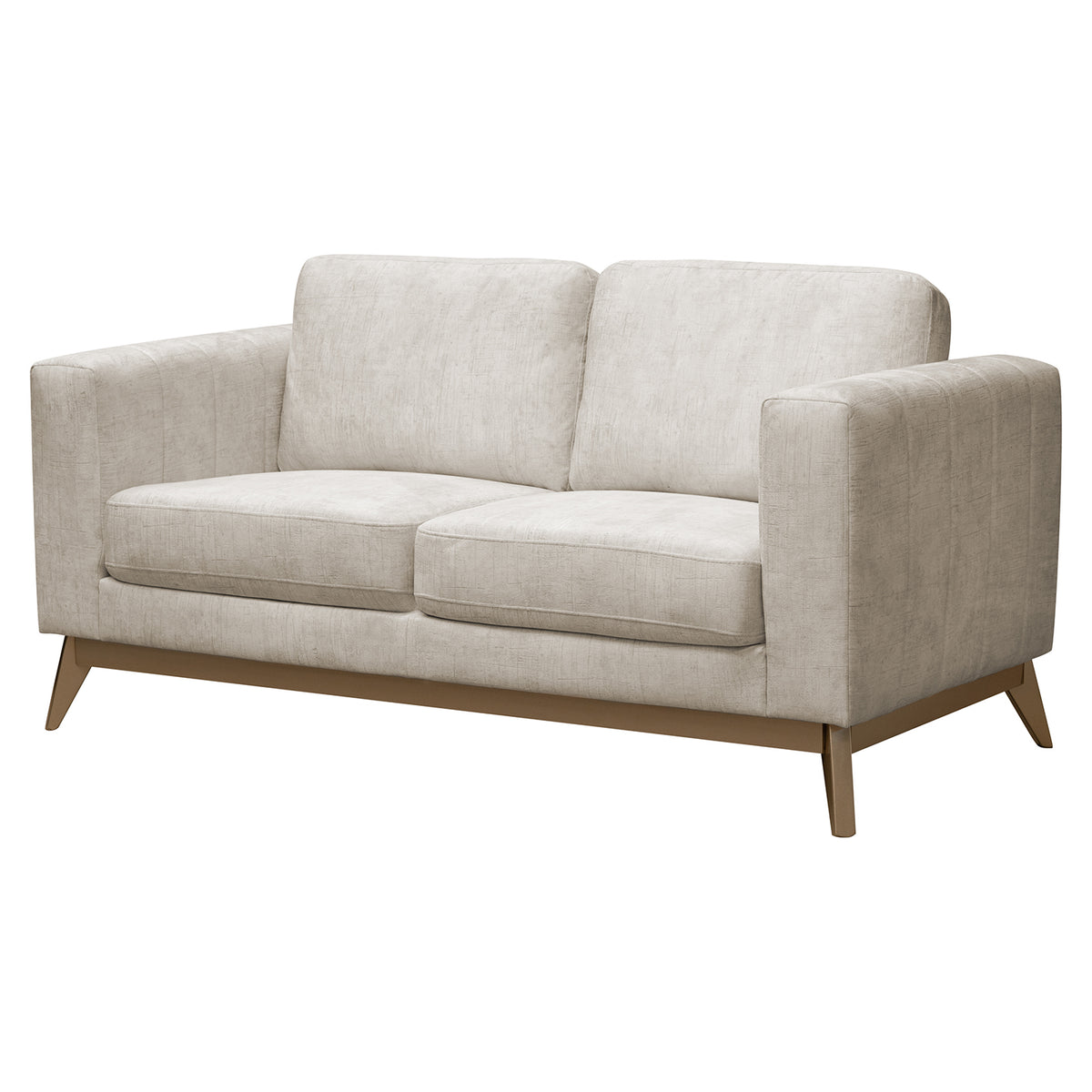 Sofa 3 Puestos Line Velvet Estocolmo Blanco, Champaña