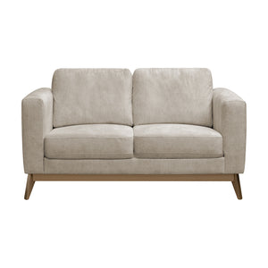 Sofa 2 Puestos Line Velvet Estocolmo Blanco, Champaña
