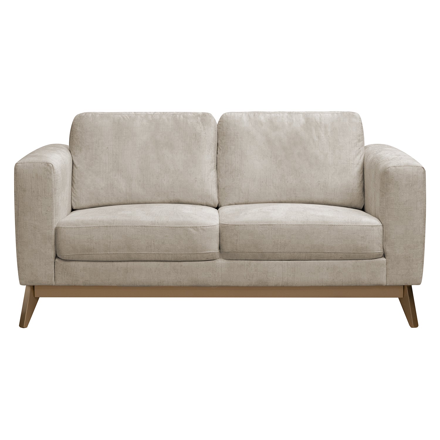 Sofa 3 Puestos Line Velvet Estocolmo Blanco, Champaña