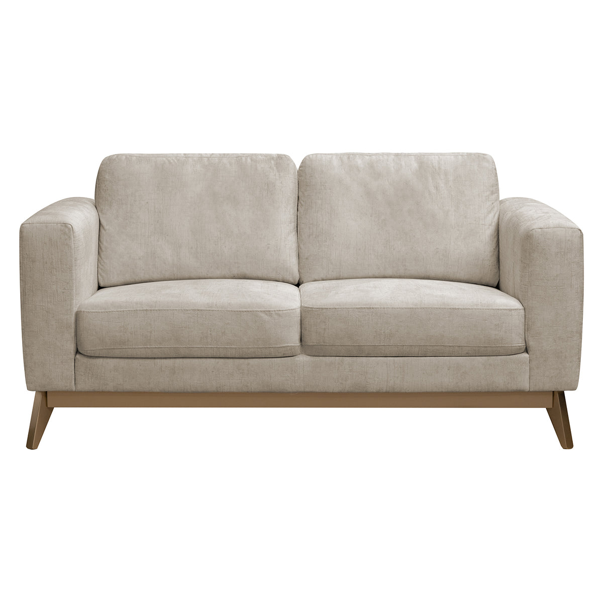 Sofa 3 Puestos Line Velvet Estocolmo Blanco, Champaña