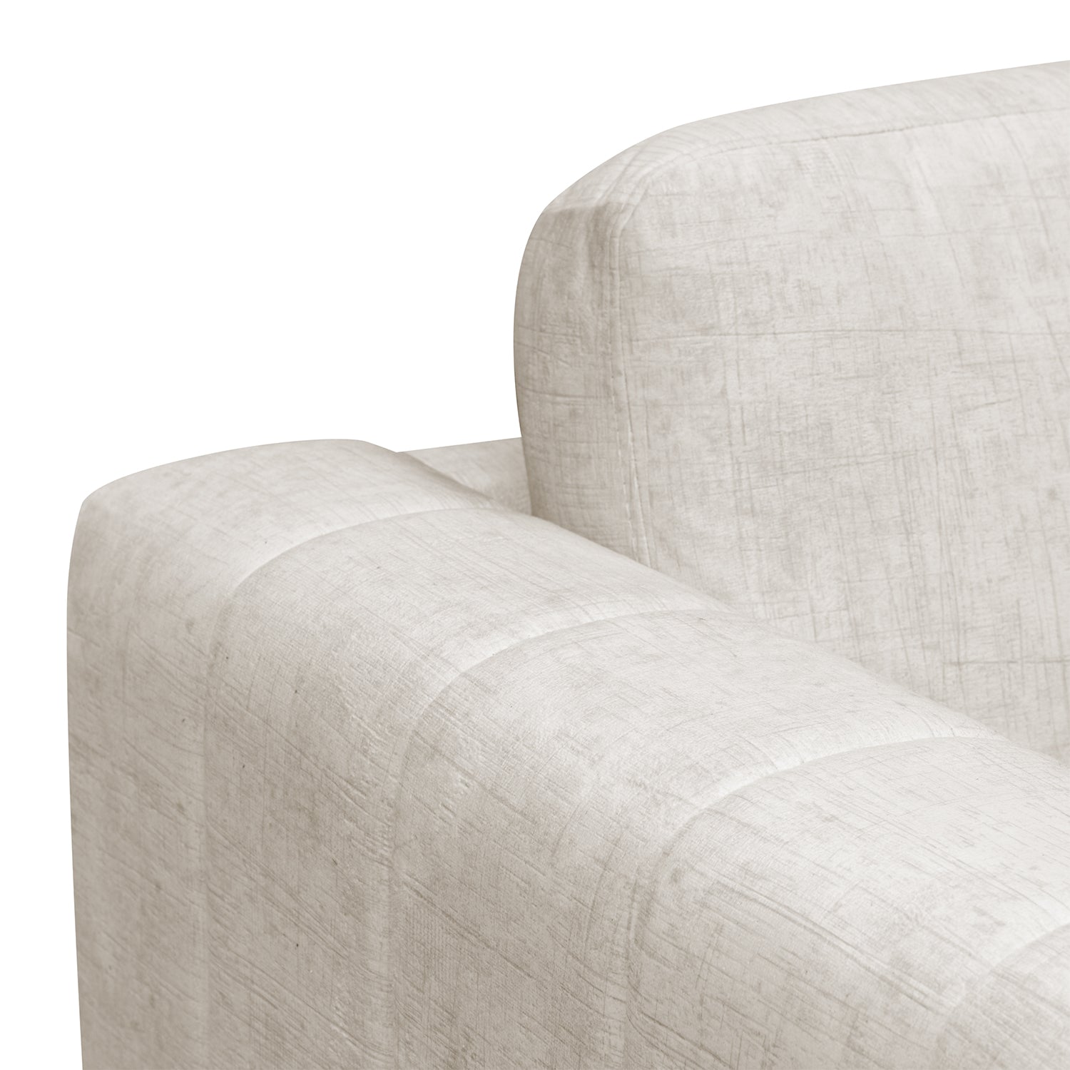 Sofa 3 Puestos Line Velvet Estocolmo Blanco, Champaña