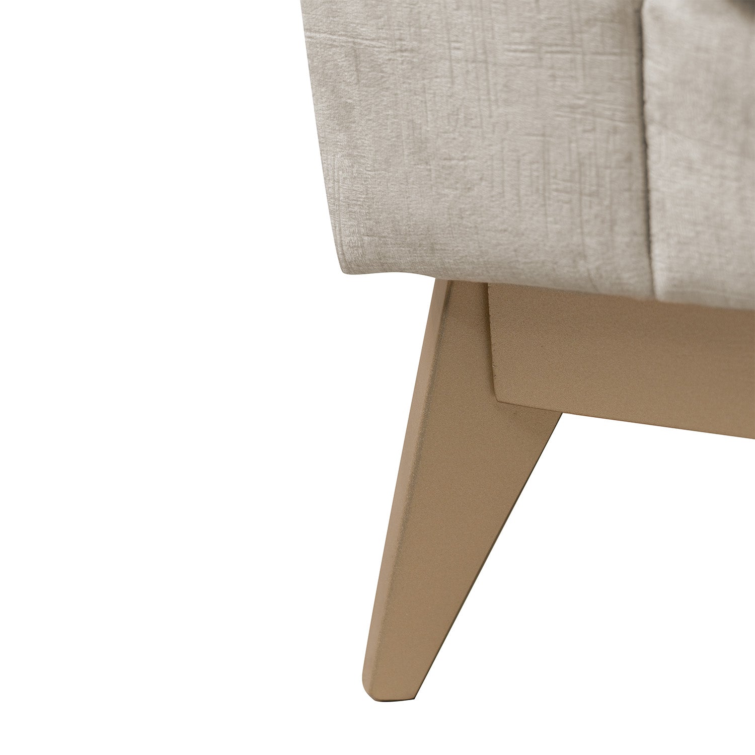 Sofa 3 Puestos Line Velvet Estocolmo Blanco, Champaña
