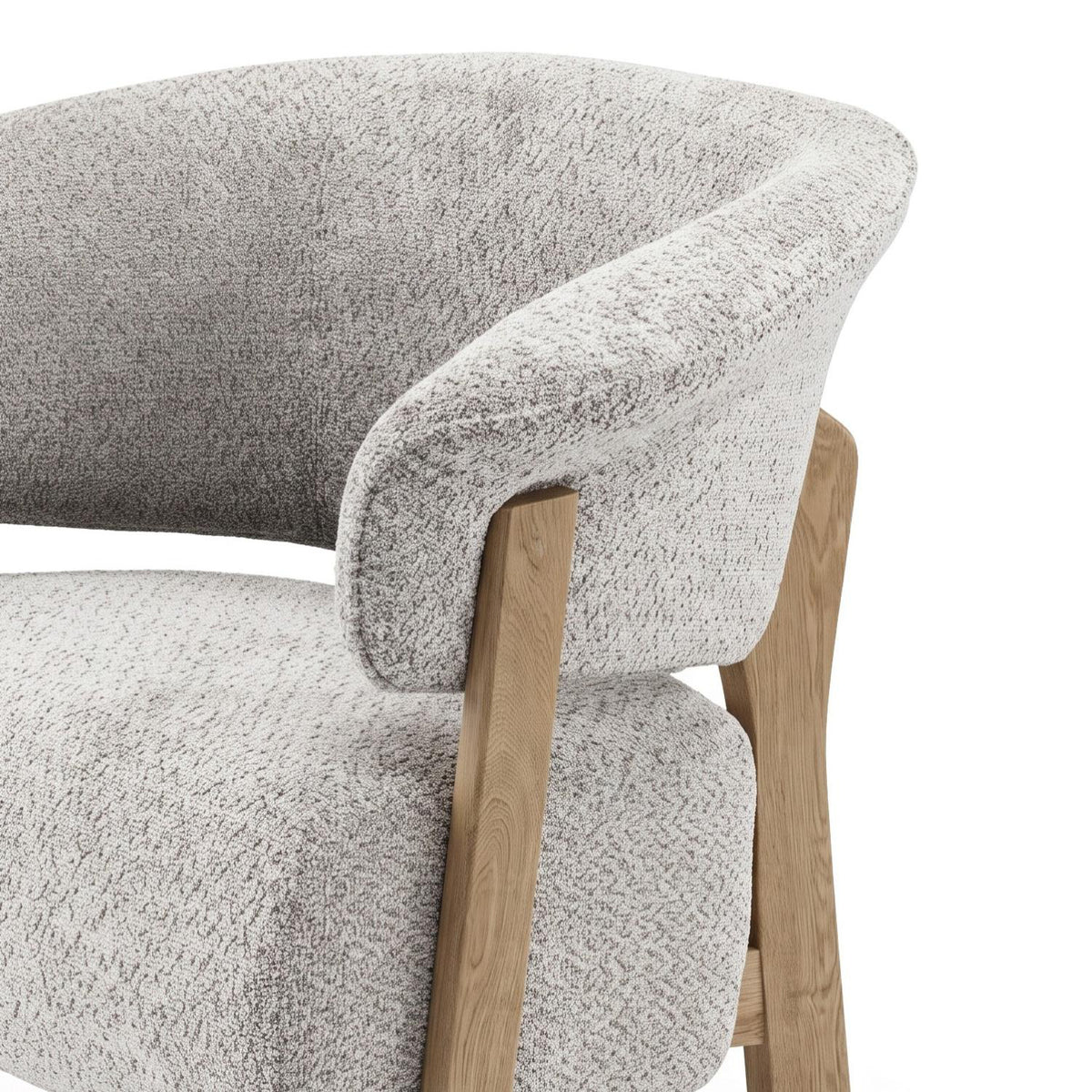 Poltrona Itaca Boucle Azul, Natural