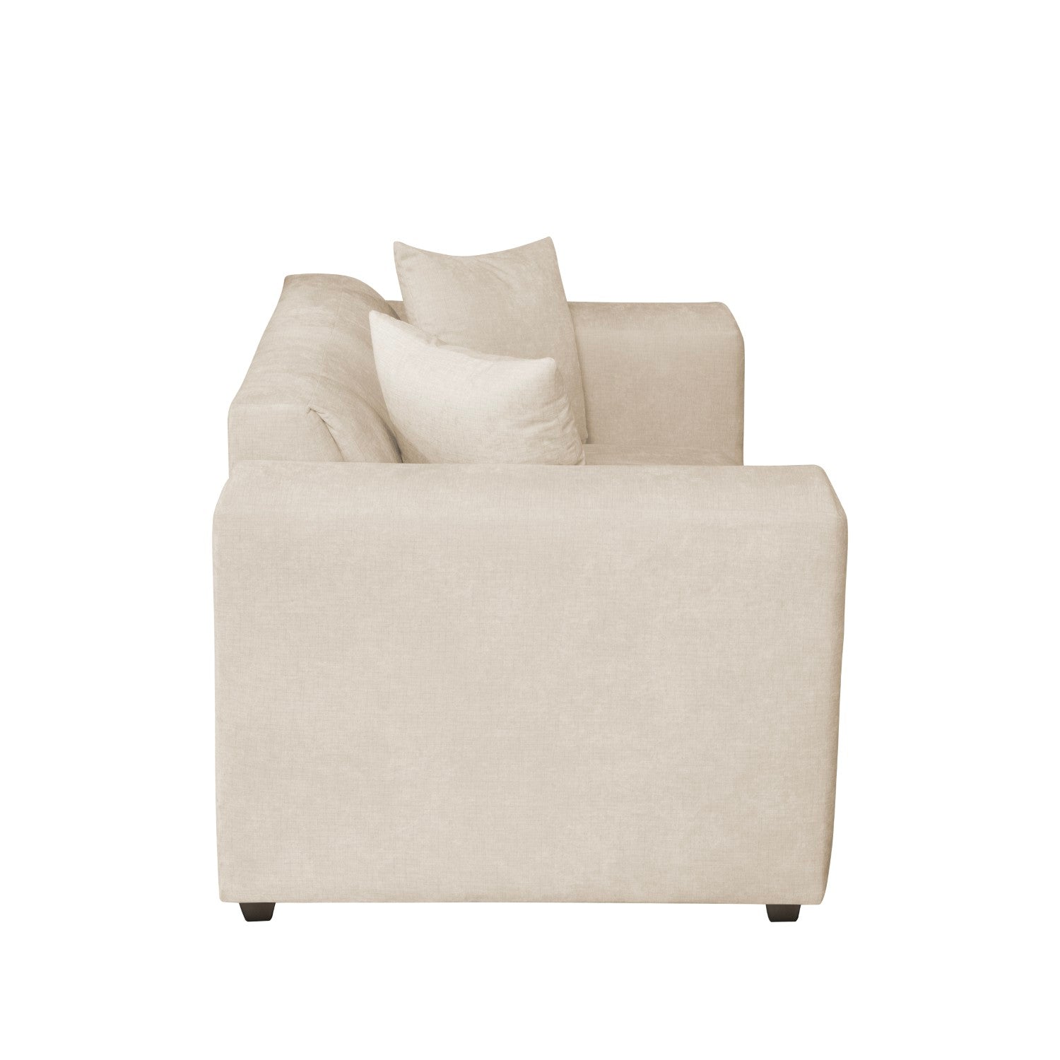 Sofá 2 Puestos Savana Chenille Dash Beige, Champaña