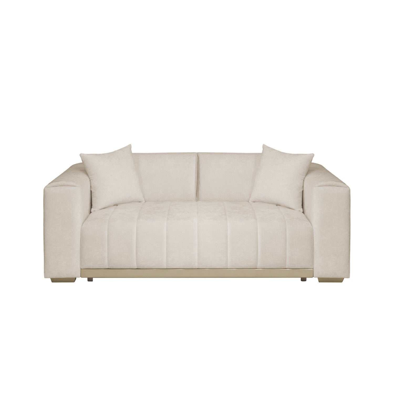 Sofá 2 Puestos Savana Chenille Dash Beige, Champaña