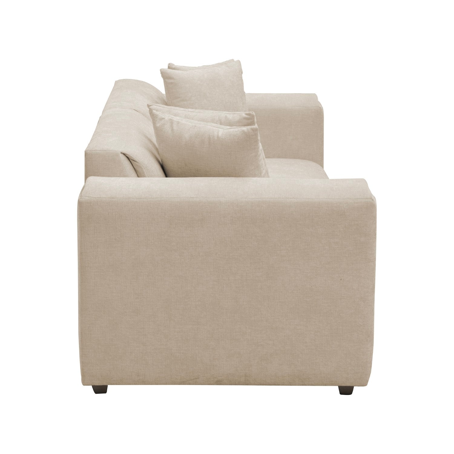 Sofá 3 Puestos Savana Chenille Dash Beige, Champaña