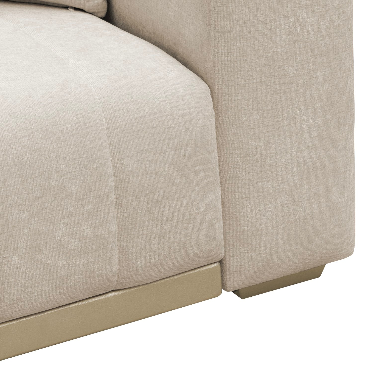 Sofá 3 Puestos Savana Chenille Dash Beige, Champaña