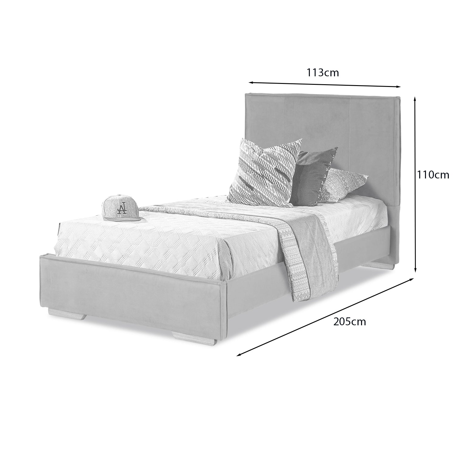 Combo 1 Cama 1.00 Tokyo Beige, Natural + Colchón Valencia Pillow Top