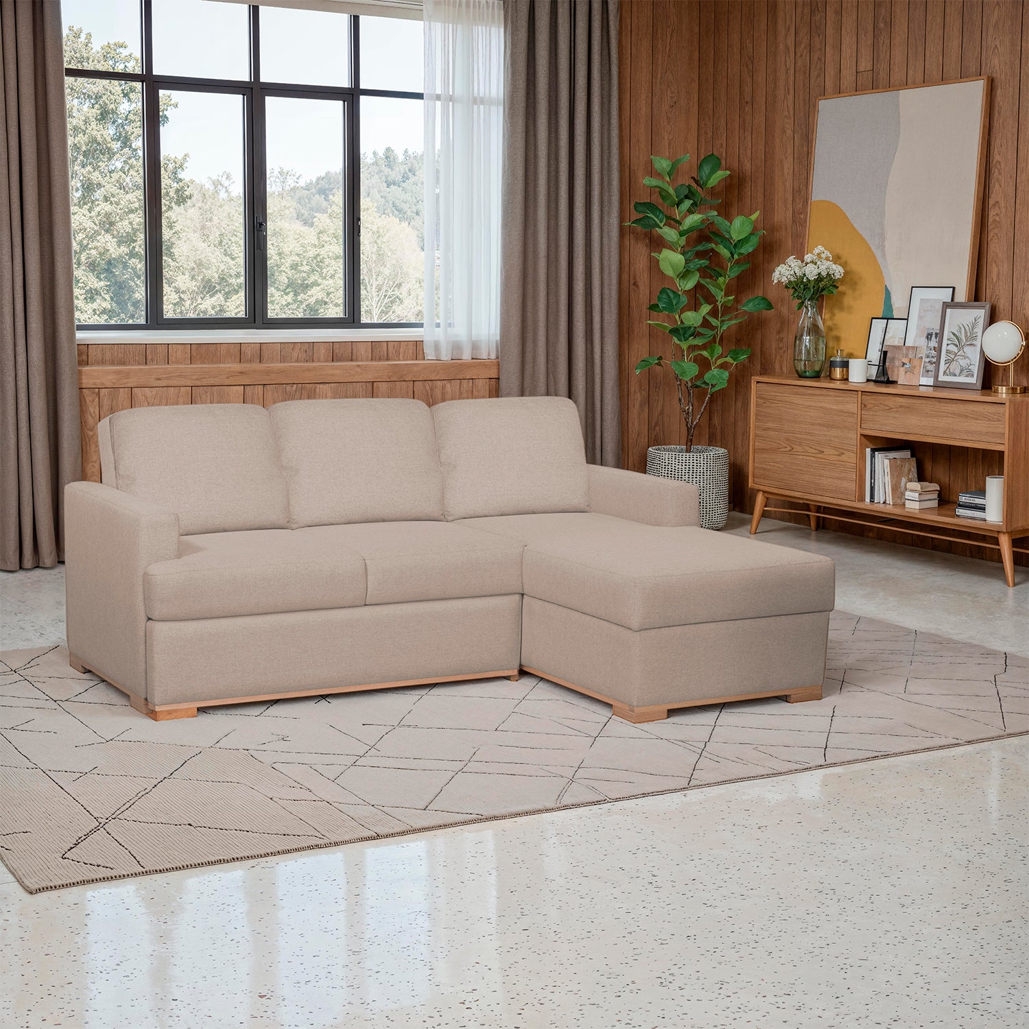 Sala Cama Luka Lino Verona Beige, Natural