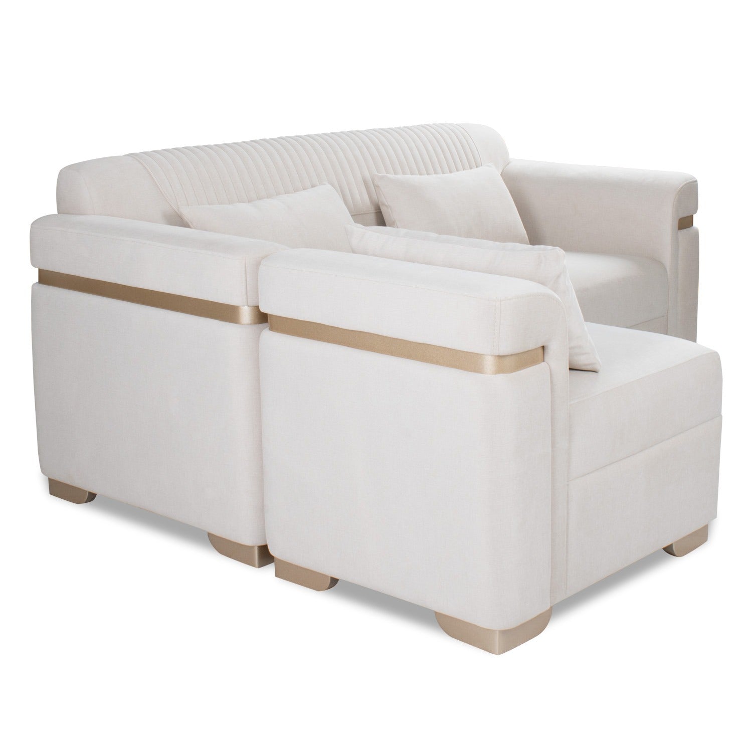 Sala Funcional Danna Velvet Beige, Champaña
