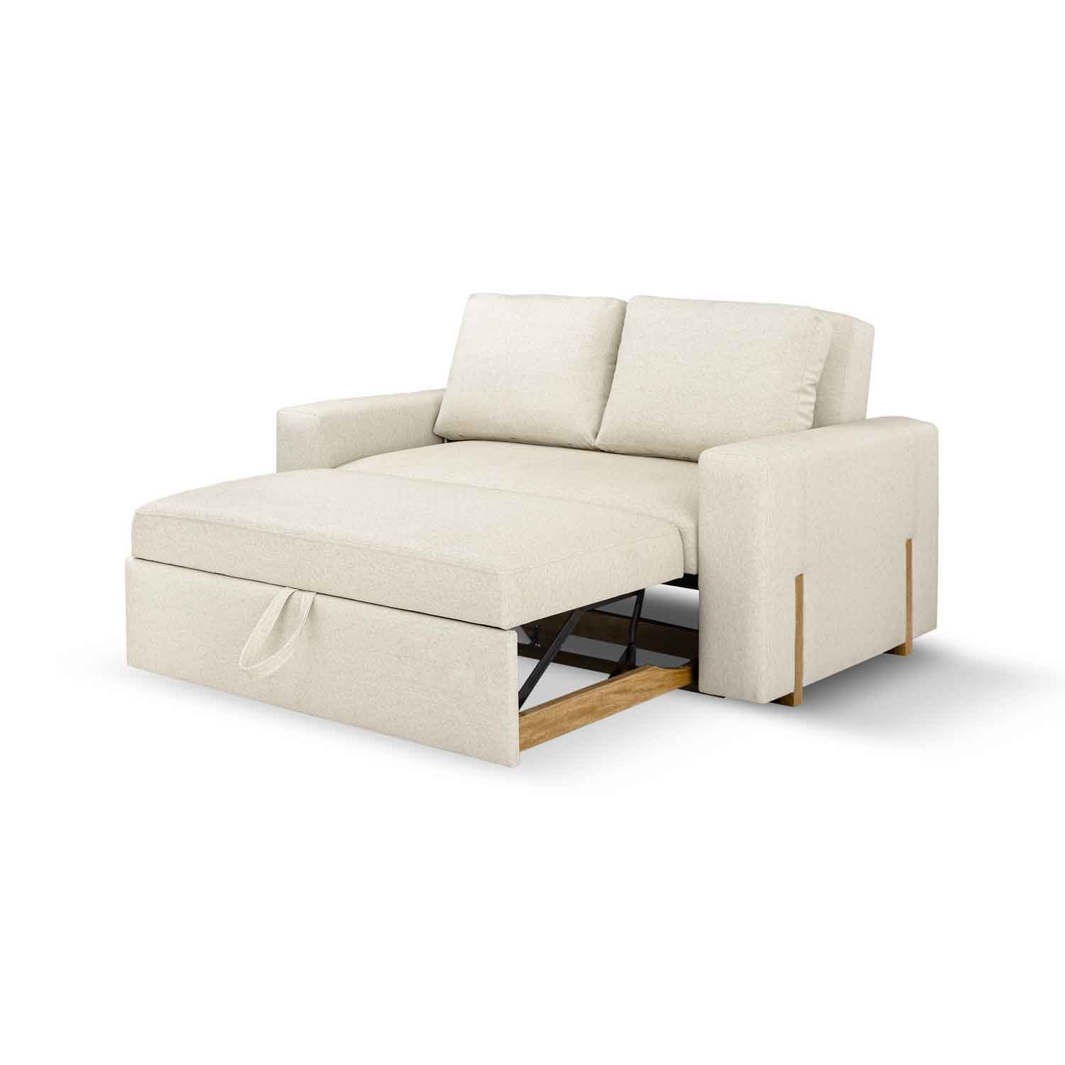 Sofá Cama Sevilla Eurolino Vitore Blanco, Nutural