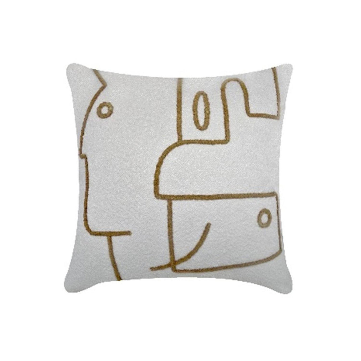 Cojin 45X45 Blanco Café F251 Jn