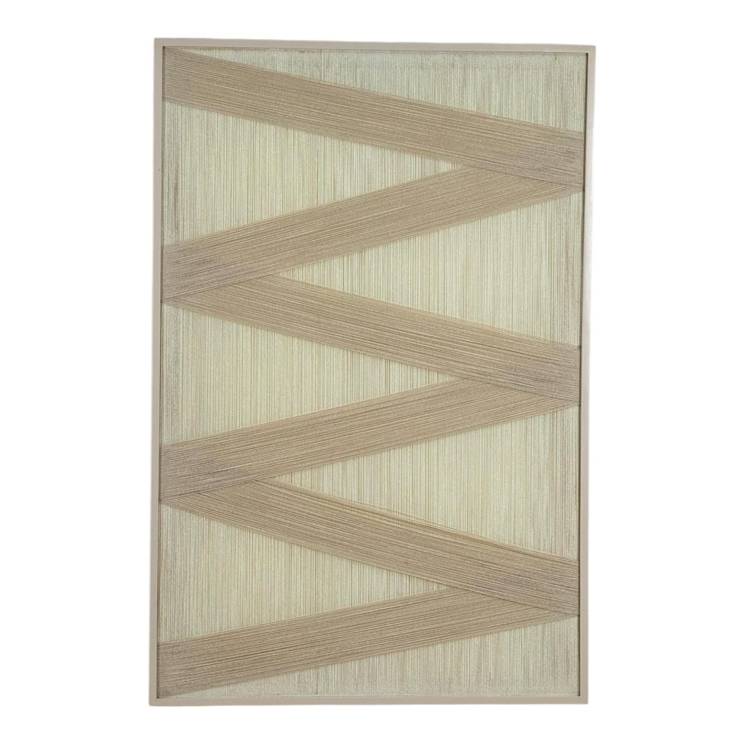 Cuadro 80X120 Beige Hilos Zigzag F251 Jn