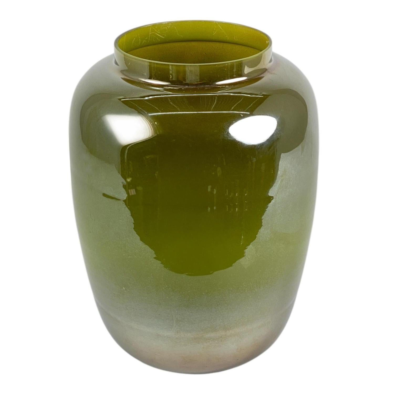 Jarron 18X24 Verde Vidrio F251