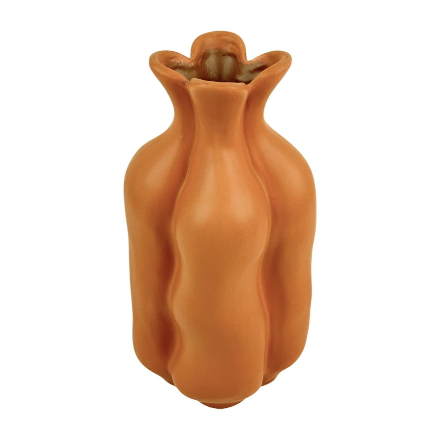 Jarrón 9X10X22  Naranja F251