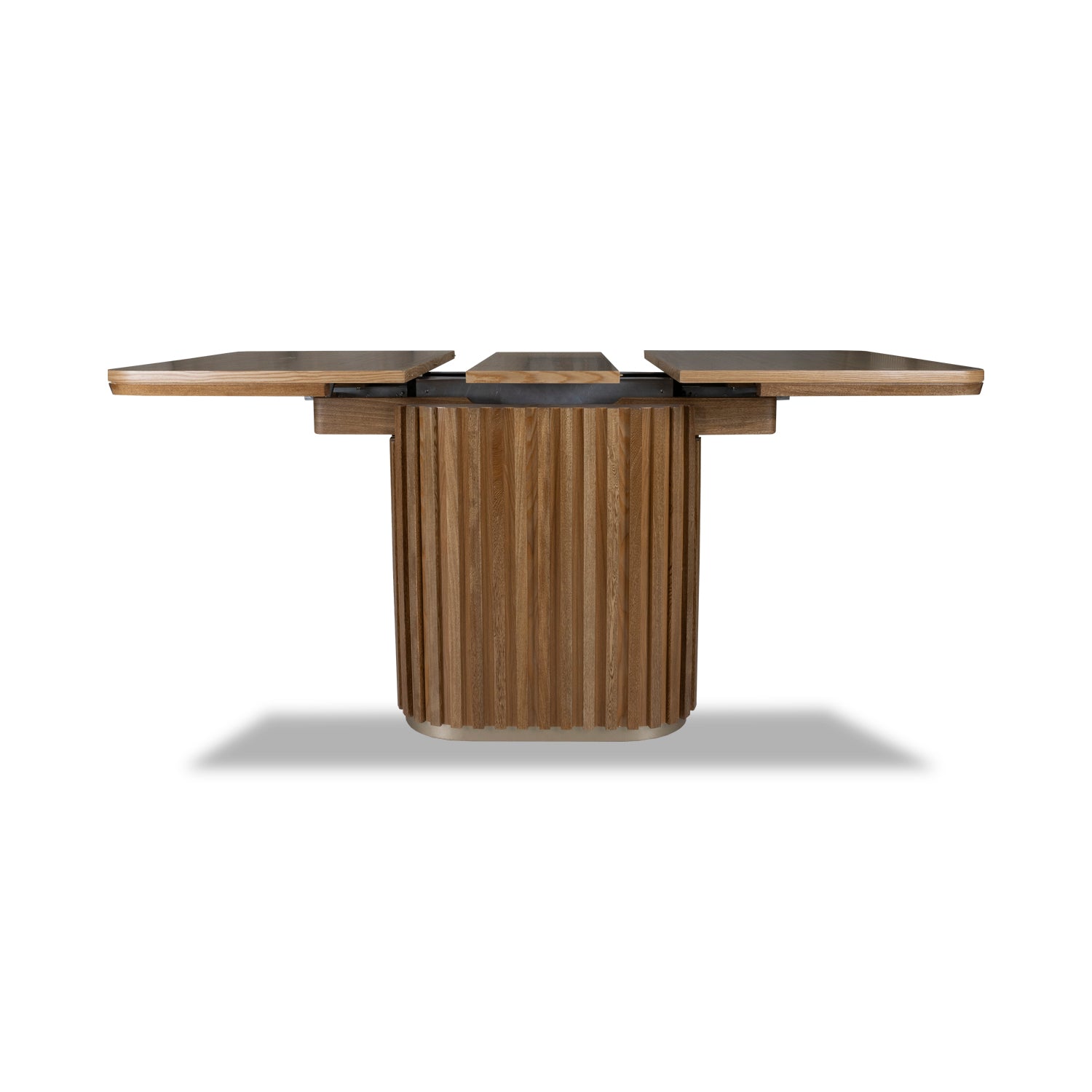 Comedor 4 Puestos Nicole Boucle Blanco, Natural Extensible