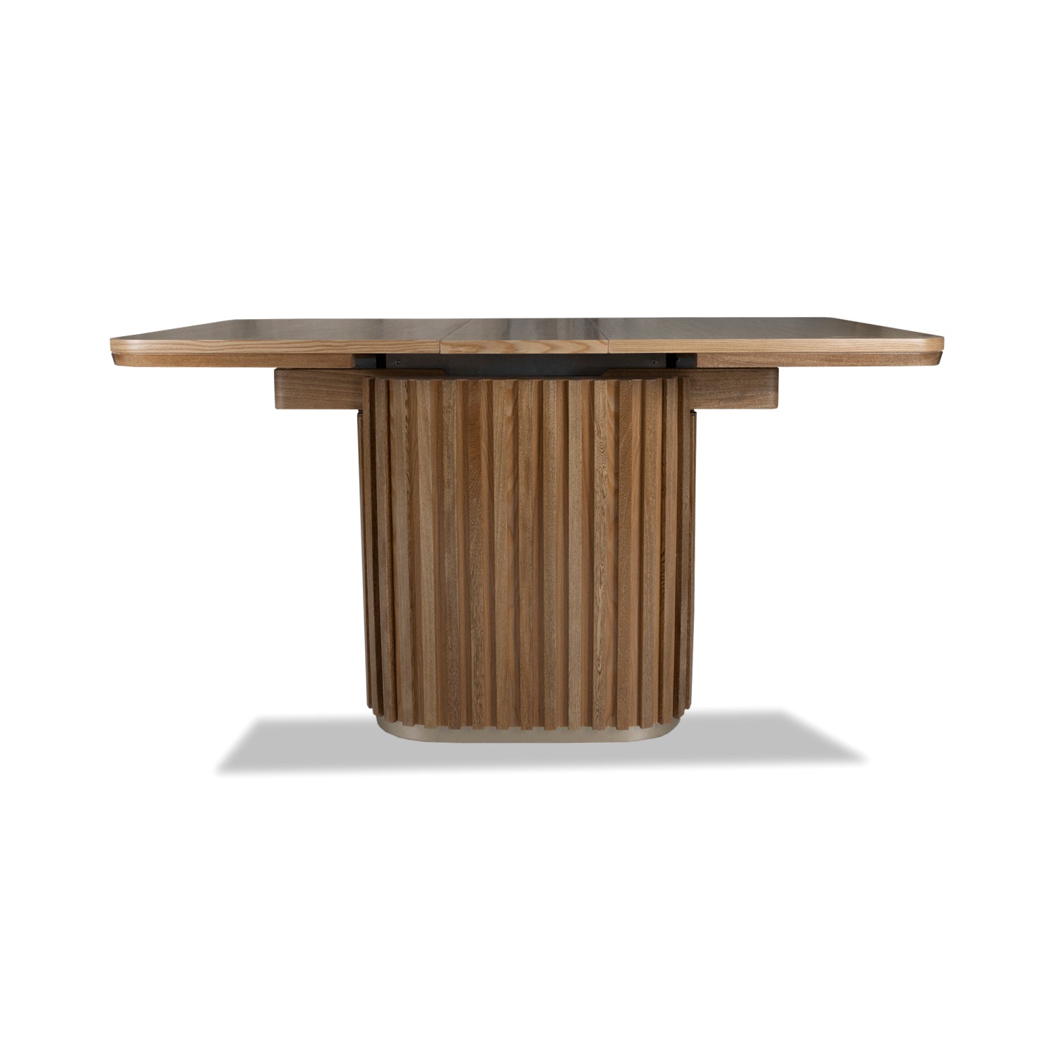 Comedor 4 Puestos Nicole Boucle Blanco, Natural Extensible