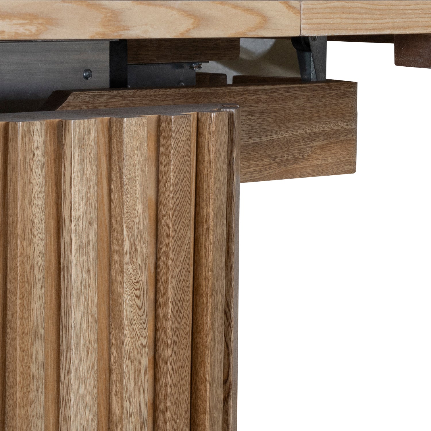 Comedor 4 Puestos Nicole Boucle Blanco, Natural Extensible