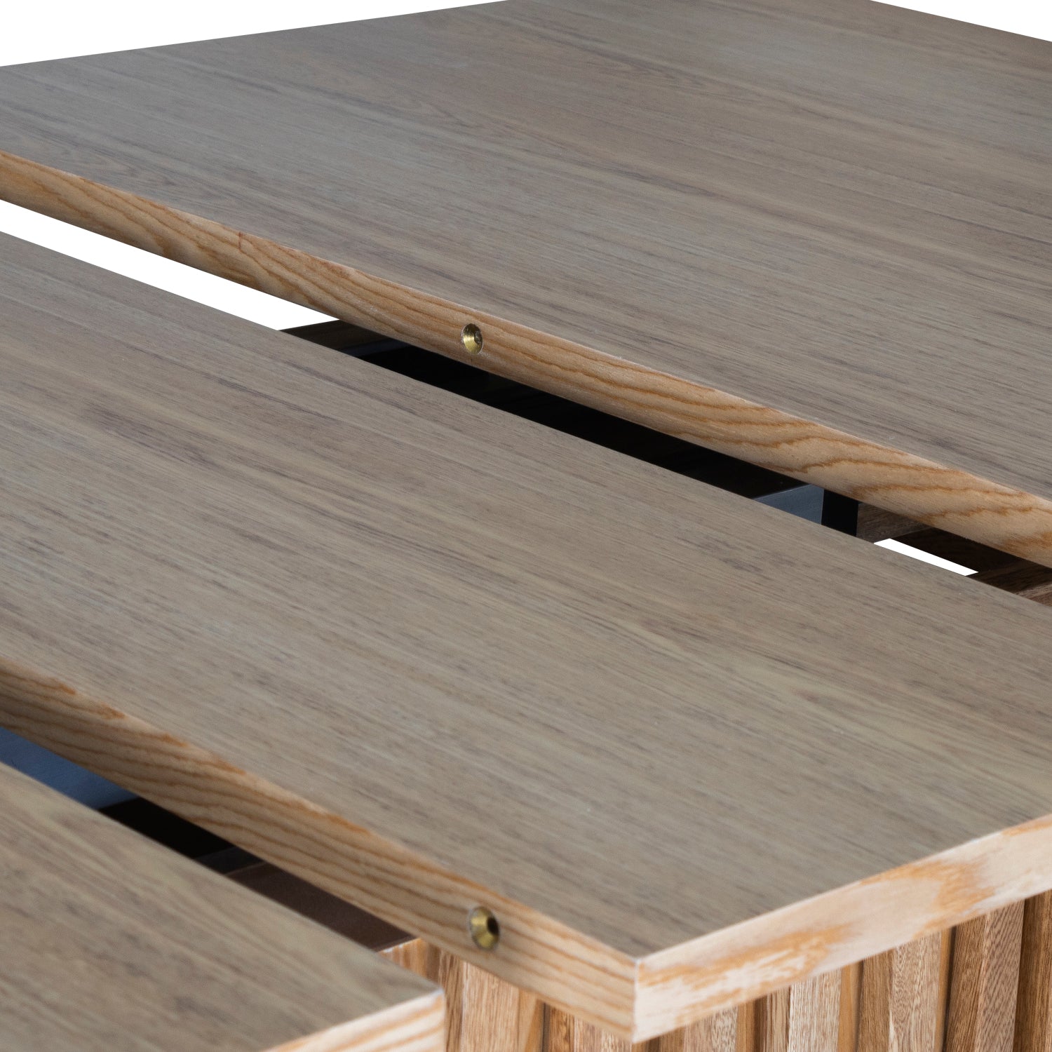 Comedor 4 Puestos Nicole Boucle Blanco, Natural Extensible