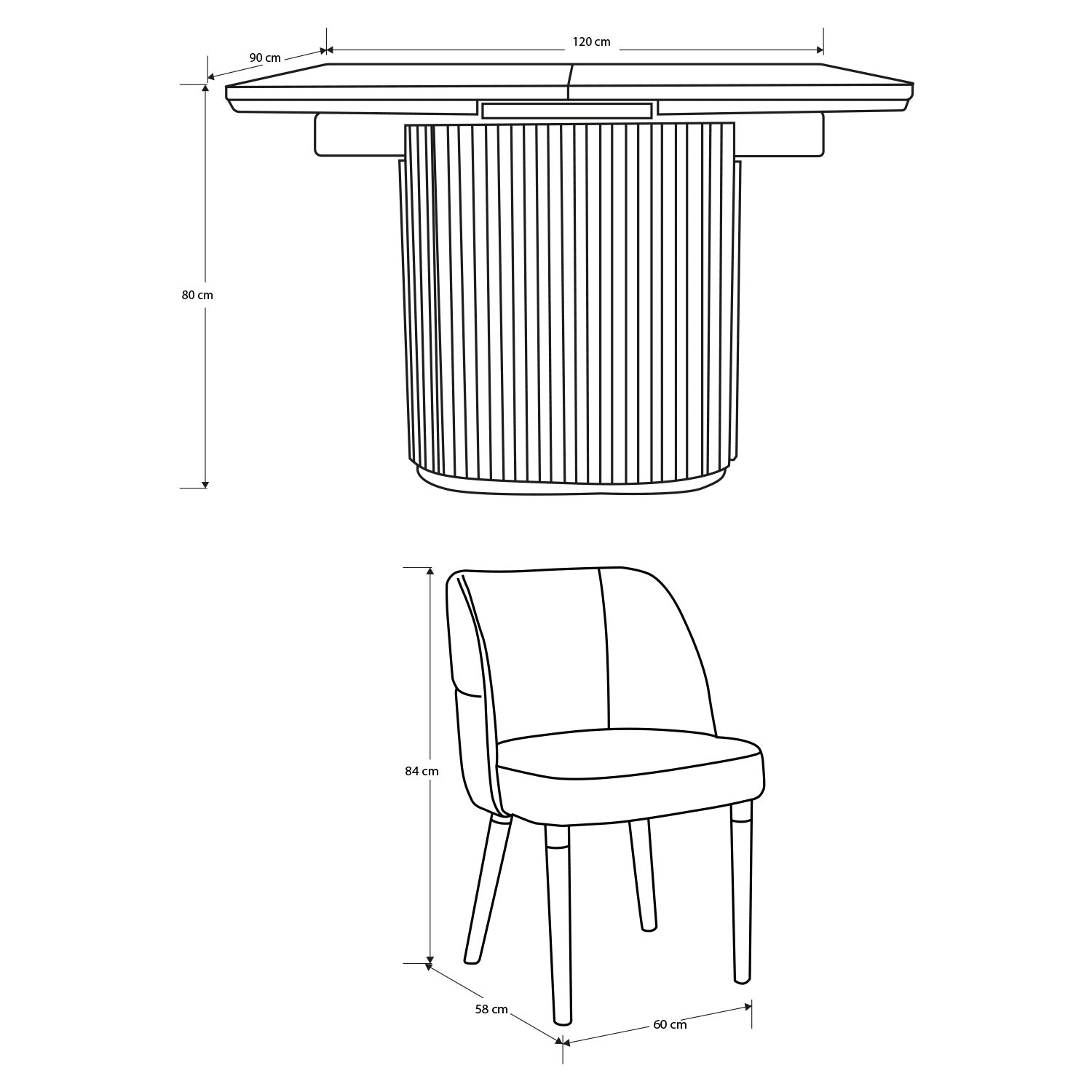 Comedor 4 Puestos Nicole Boucle Blanco, Natural Extensible