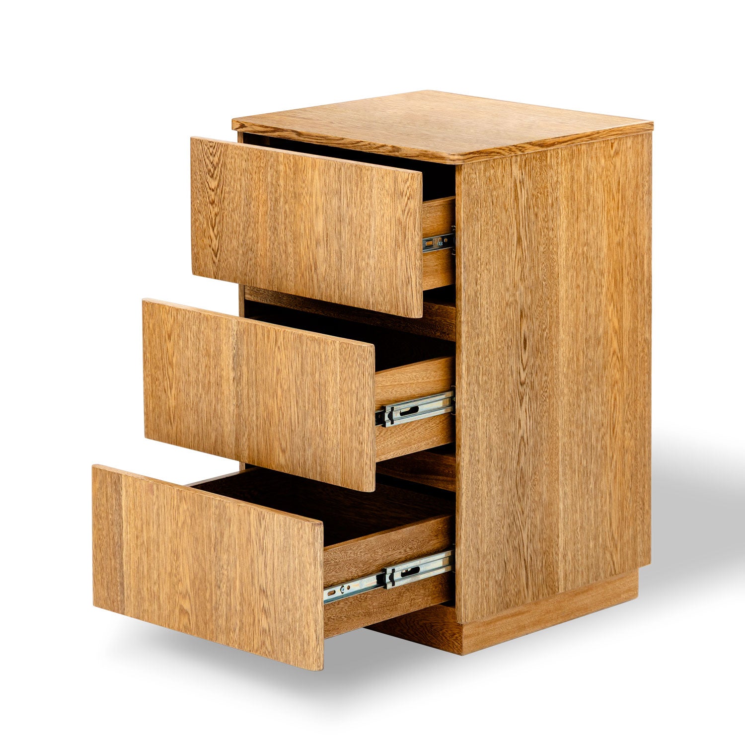 Mesa de Noche Harrison Natural 3 Gavetas 38 cm