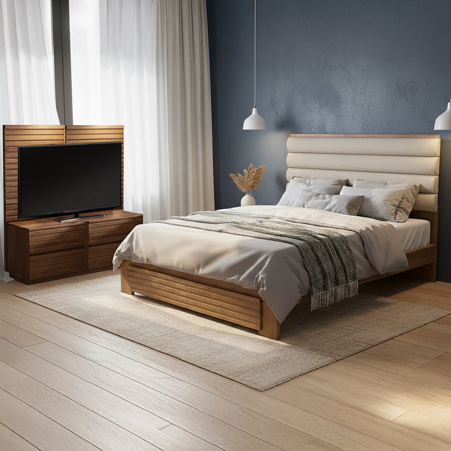 Alcoba Queen Misuri Eurolino Marfil, Natural