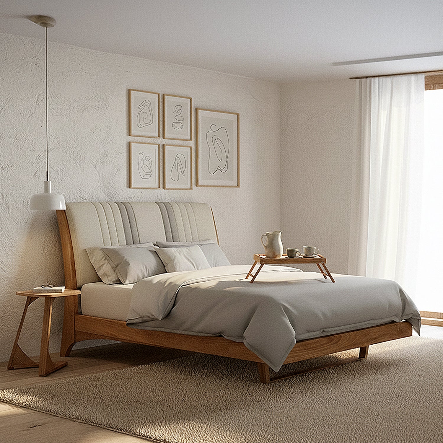 Alcoba Doble Deco Eurolino Marfil, Natural