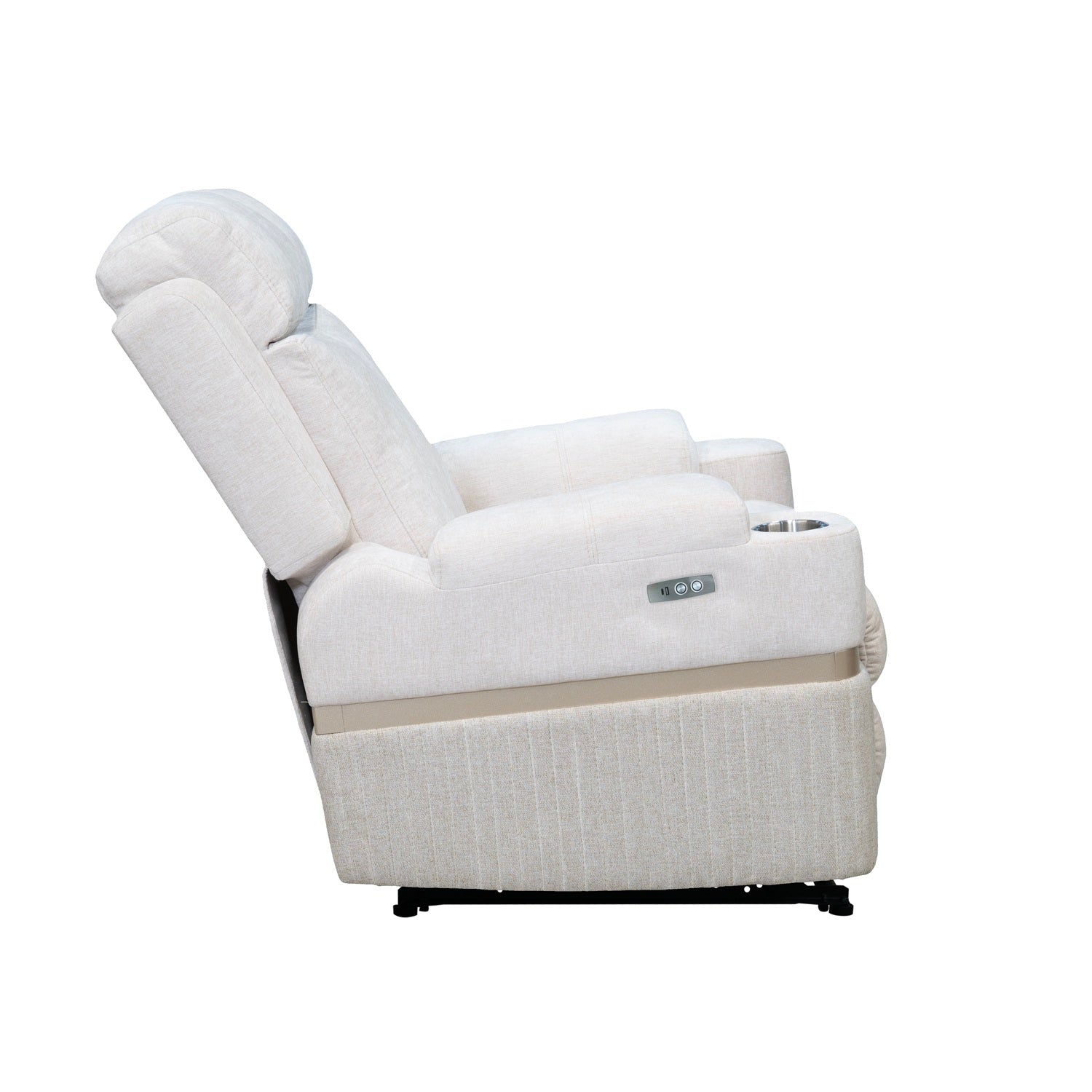 Silla Reclinable Dior Chenille Touch Almendra, Champaña Electrica