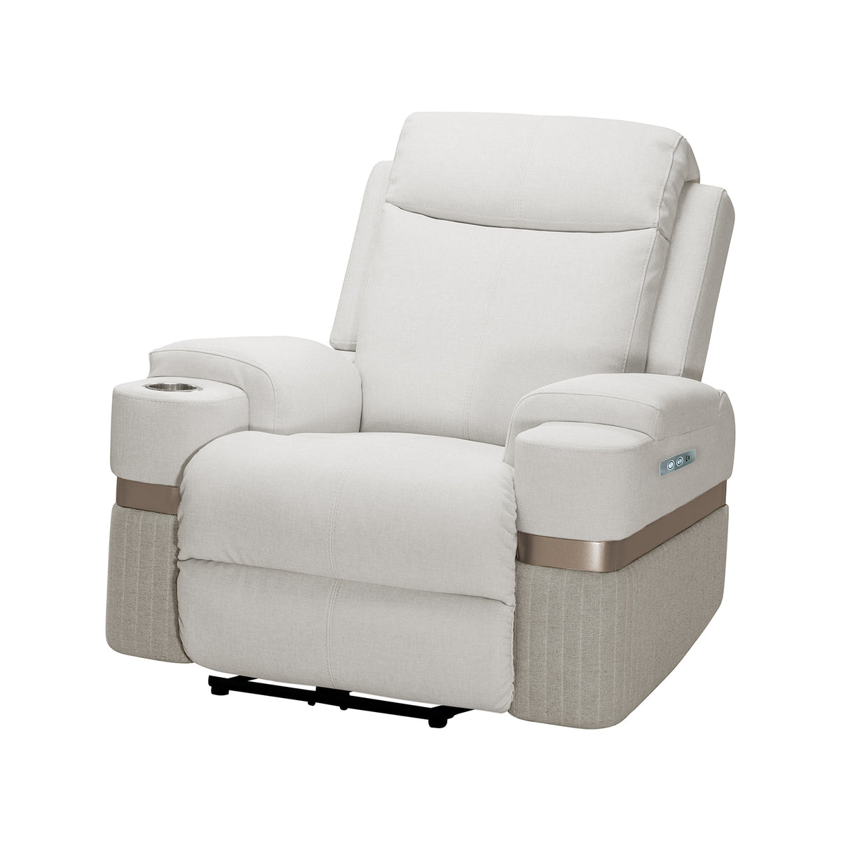 Silla Reclinable Dior Eurolino Blanco Puro, Champaña Eléctrica