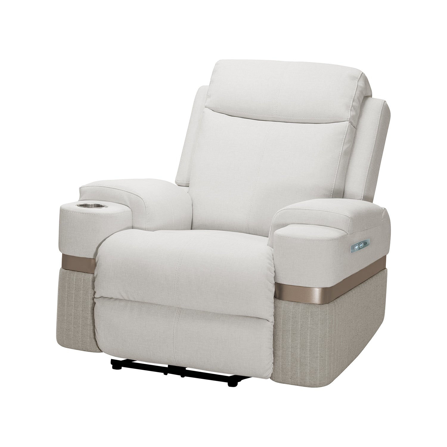 Silla Reclinable Dior Eurolino Blanco Puro, Champaña Eléctrica