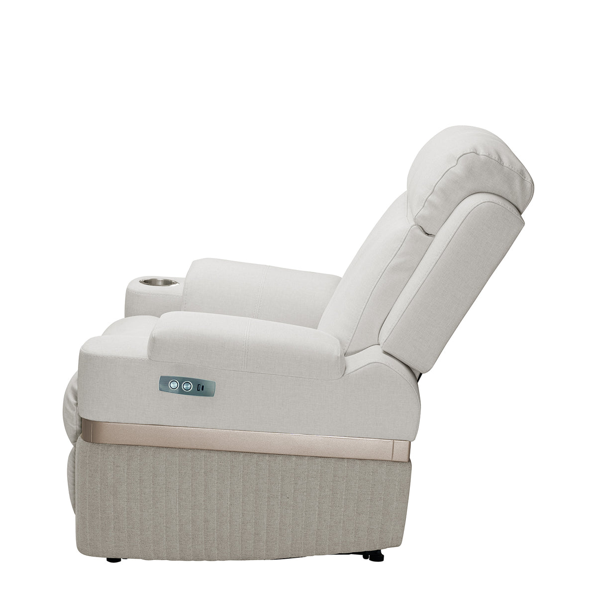 Silla Reclinable Dior Eurolino Blanco Puro, Champaña Eléctrica