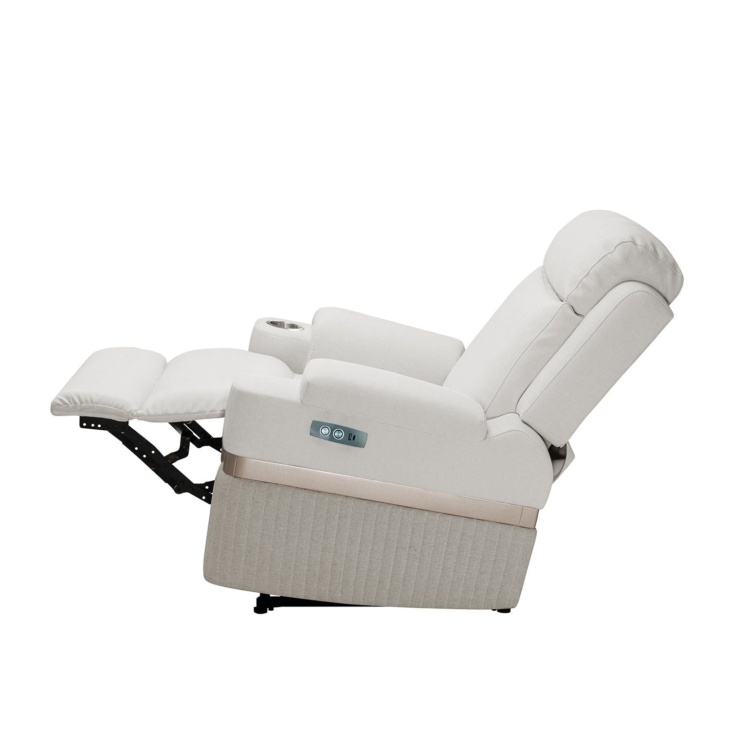 Silla Reclinable Dior Eurolino Blanco Puro, Champaña Eléctrica