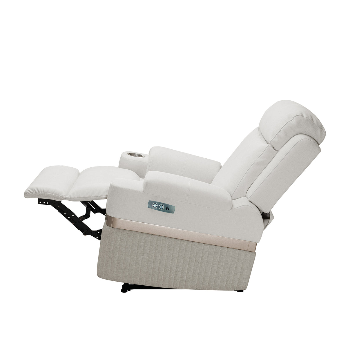 Silla Reclinable Dior Eurolino Blanco Puro, Champaña Eléctrica